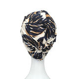 Pre-Tied Leaf Print Head Wrap for Women