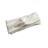 Off White Soft Jersey Turban Twist Headband