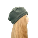 Green 1940s Retro Style Fleece Beret Hat