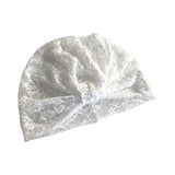 White Lightweight Lace Turban Head Wrap