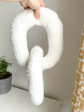 White Boucle Chain Shaped Pillow