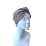 Camel beige brushed wool turban twist headband