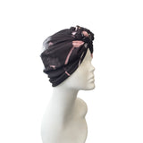 Black Patterned Chain Knot Head Wrap