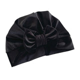 Black Luxury Velvet Retro Bow Turban