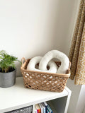 White Boucle Chain Shaped Pillow