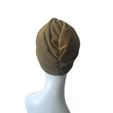 Moss Green Pre Tied and Lined Turban Hat