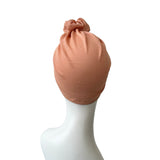 Lightweight Salmon Pink Turban Hat