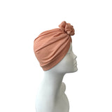 Lightweight Salmon Pink Turban Hat