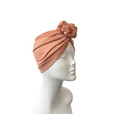 Lightweight Salmon Pink Turban Hat