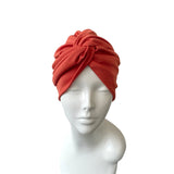 Burnt Orange Twisted Turban Head Wrap Hat