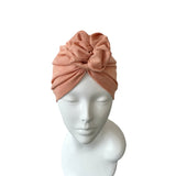 Lightweight Salmon Pink Turban Hat