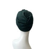 Dark Green Ready Made Knit Turban