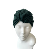 Dark Green Ready Made Knit Turban