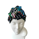 Striped Turban Style Hat for Women