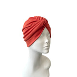 Burnt Orange Twisted Turban Head Wrap Hat