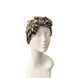 Leopard Crepe Jersey Turban Hat