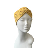 Yellow Dotted Twist Headband