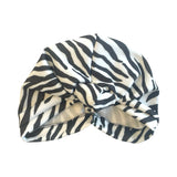 Black and White Animal Print Ready To Wear Turban