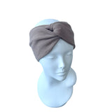 Camel beige brushed wool turban twist headband