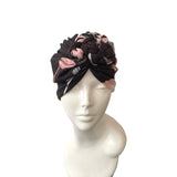 Black Patterned Chain Knot Head Wrap