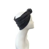 Grey Extra Wide Knit Jersey Winter Headband