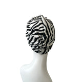 Black and White Animal Print Ready To Wear Turban